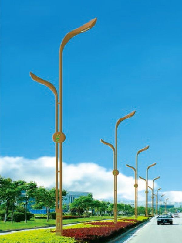 创新设计，品质卓越：11M, 12米兰花造型特色景观道路LED高低臂市电路灯杆